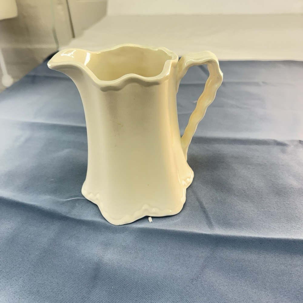Vintage  Porcelain- Ceramic  Creamer - Dated 1984  Farmhouse Cottagecore